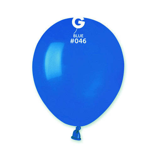 5" Standard Blue Gemar Latex Balloons - Pack of 50