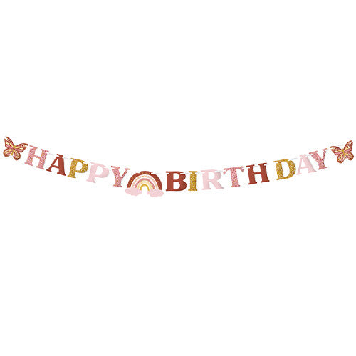 Boho Birthday Maverick Paper Banner - 3m