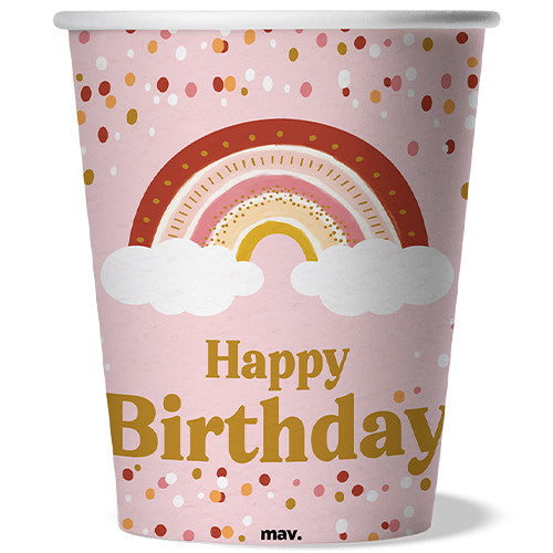 Boho Birthday Maverick Paper Cups (8)