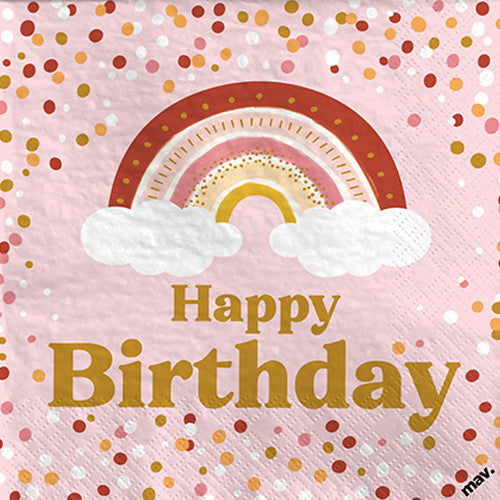 Boho Birthday Maverick Paper Napkins (20)