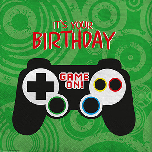 Birthday Game Controller Maverick Paper Napkins (20)