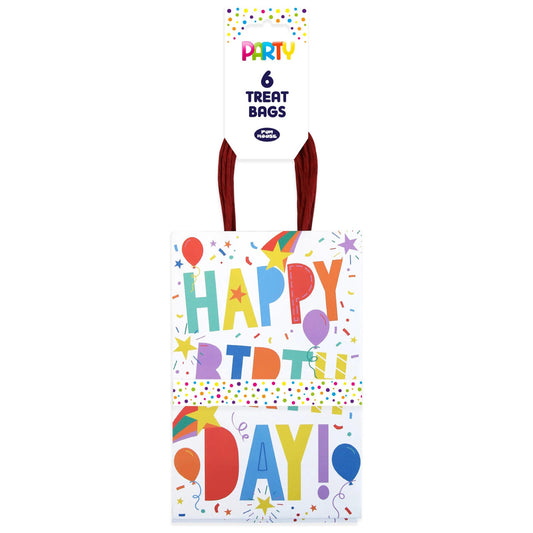 Happy Birthday Small Party Bags - Pack of 6